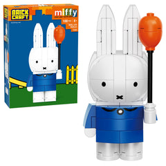 Brickcraft Miffy with Balloon assembly, a playful blue-dress bunny coming together