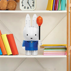 Brickcraft Miffy with Balloon atop a desk as cheerful decor