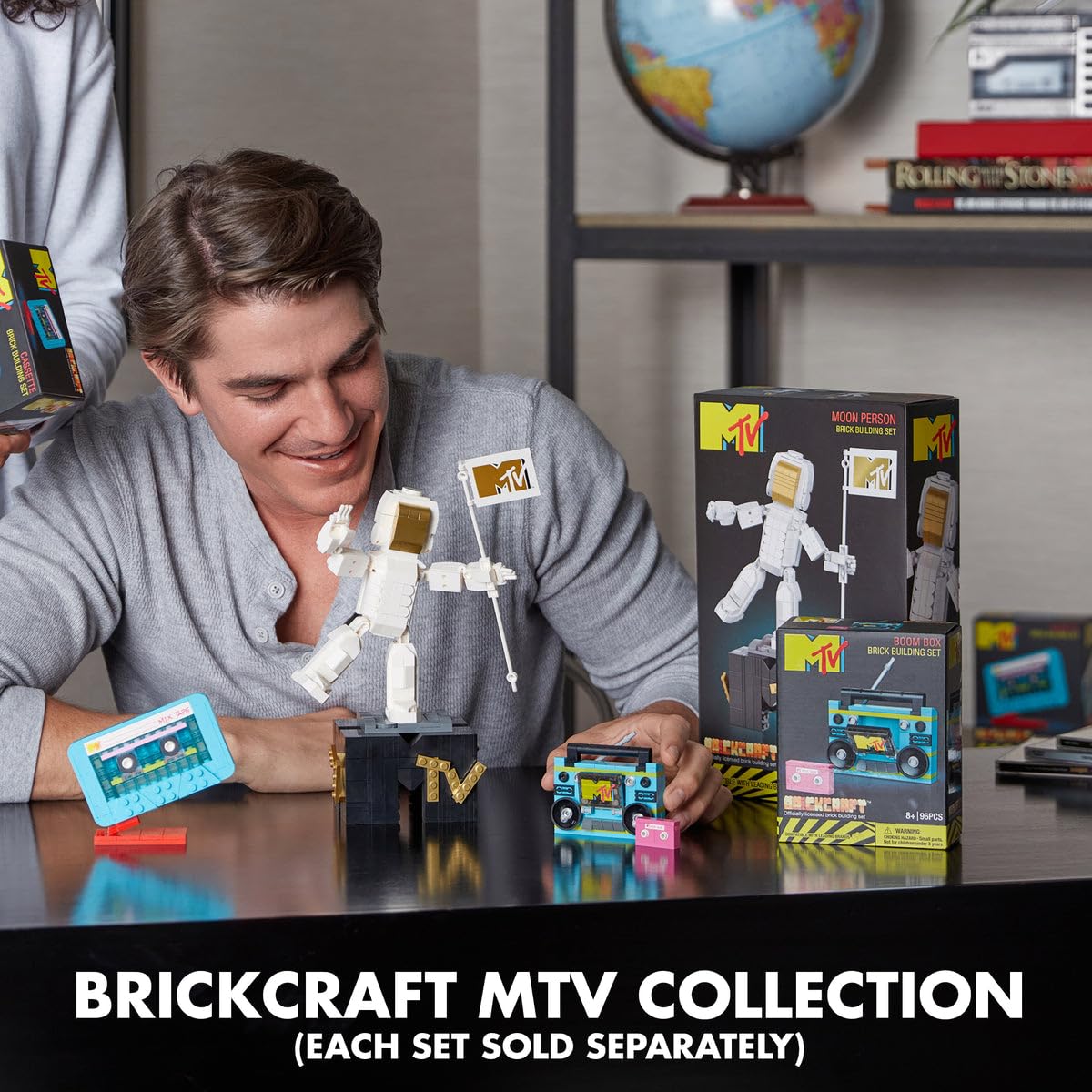 BrickCraft MTV cassette tape packaging shown as gift-ready box