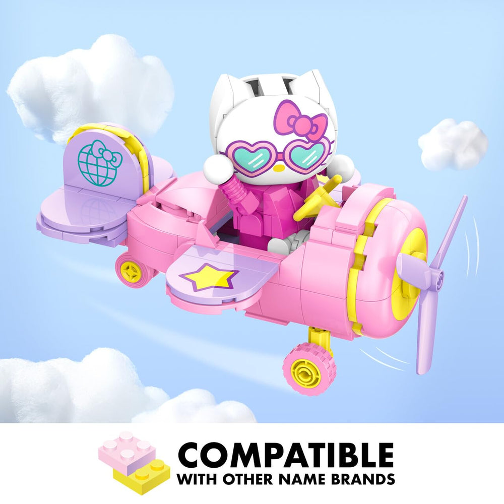 Brickcraft Sanrio aircraft kit with 273 pieces for versatile builds