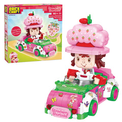 BrickCraft Strawberry Shortcake buildable figure with poseable arms for display.