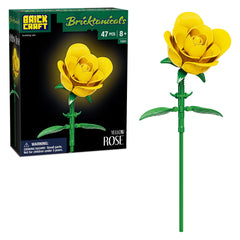 Brickcraft Yellow Rose built model for elegant display