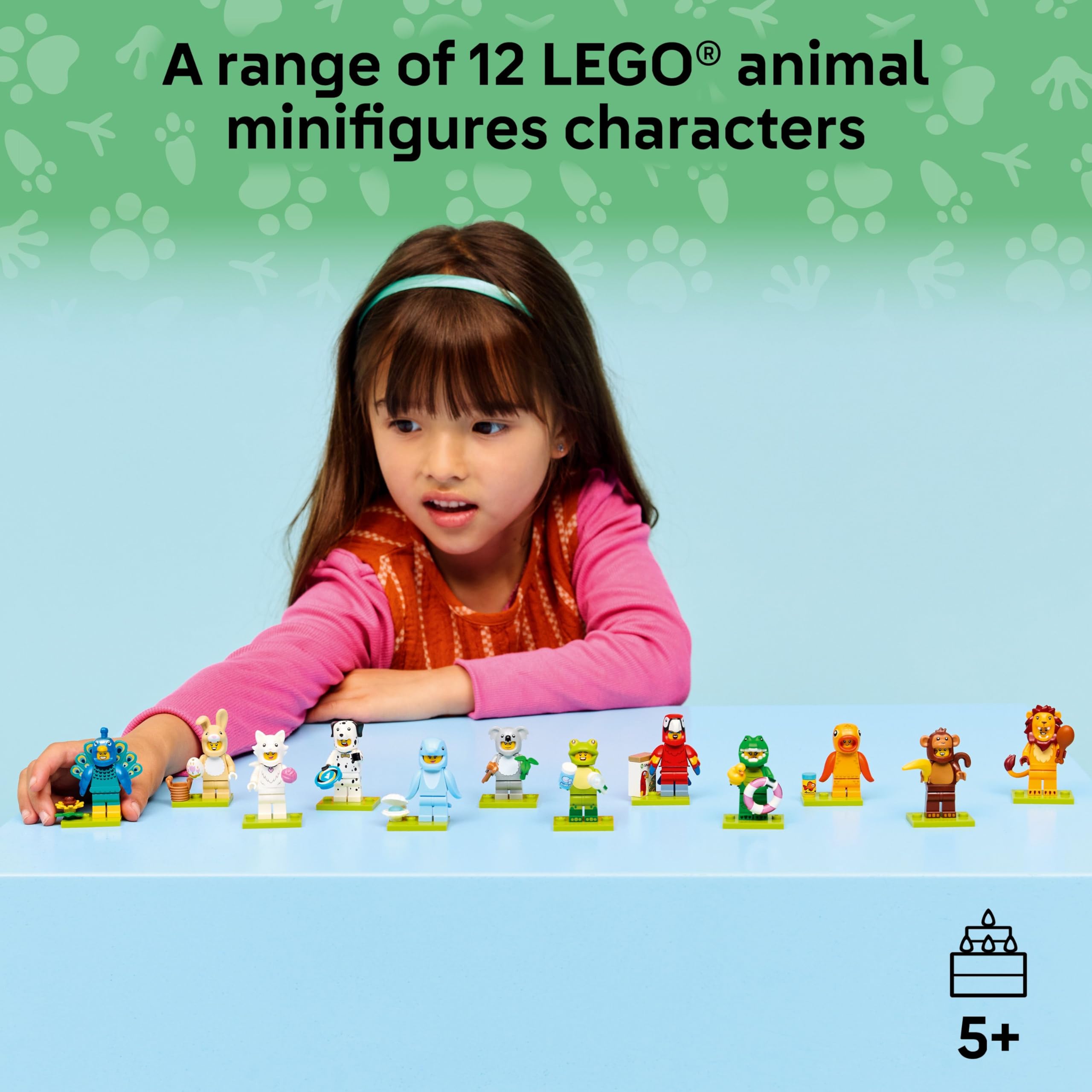 BRICK Flip bunny minifigure with accessory for cute pet adventures