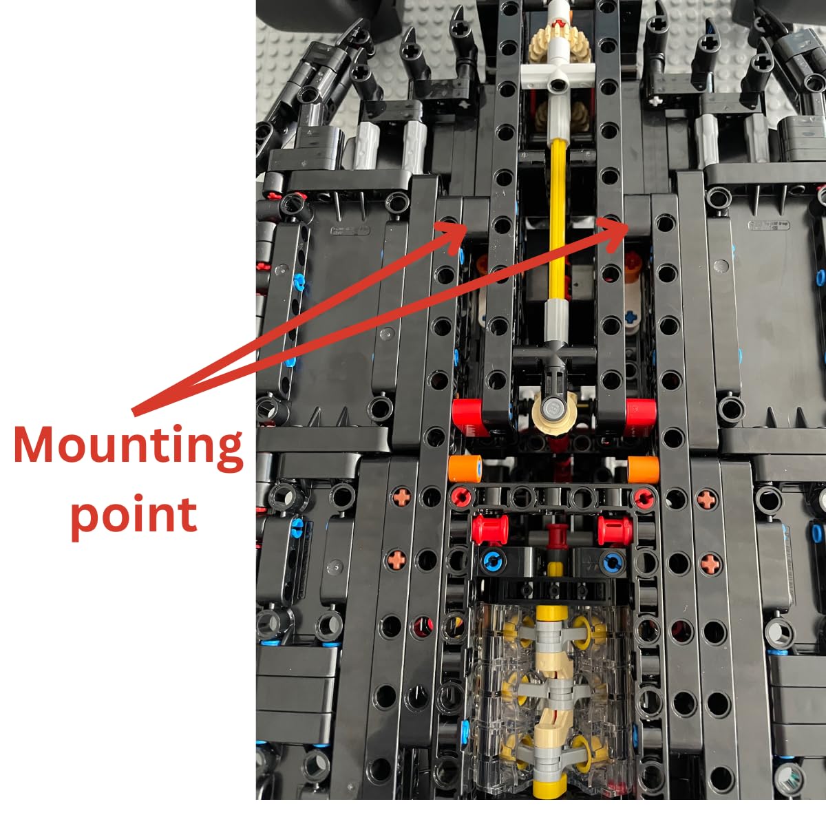 Brickify mount enhances motorsport display by highlighting intricate details.