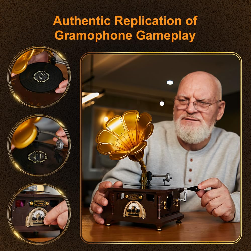 BRICKKK PANTASY vintage photo album reveals composers through cutouts for educational display.