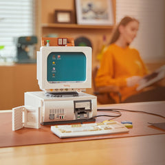 BRICKKK Retro Computer scale model fits on shelves and desks