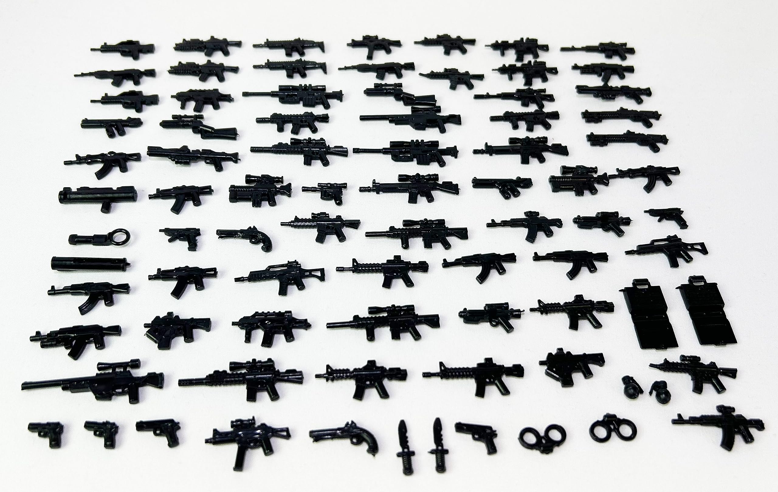Brick Loot Weapons Mega Pack is compatible with LEGO and major brands for easy upgrades
