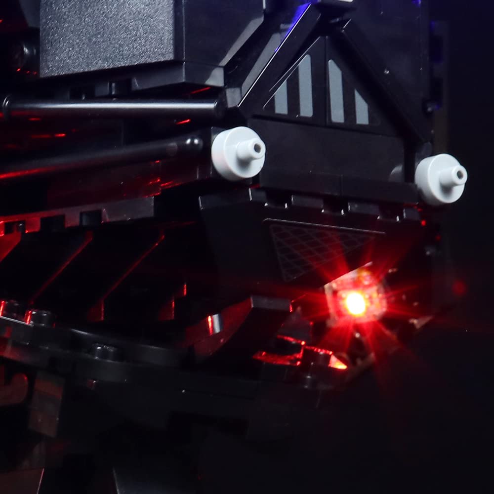 Brickshining Darth Vader helmet 75304 no exposed wires for a clean look.