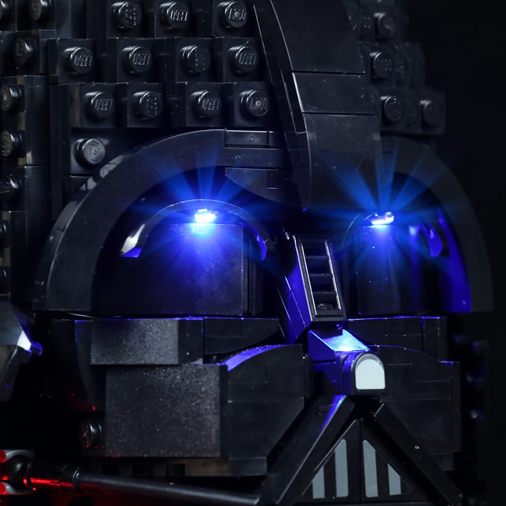 Brickshining Gift-ready light kit for Darth Vader helmet, ideal for fans.