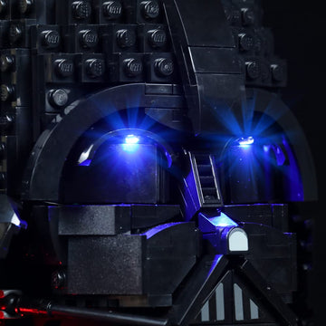 Brickshining Gift-ready light kit for Darth Vader helmet, ideal for fans.
