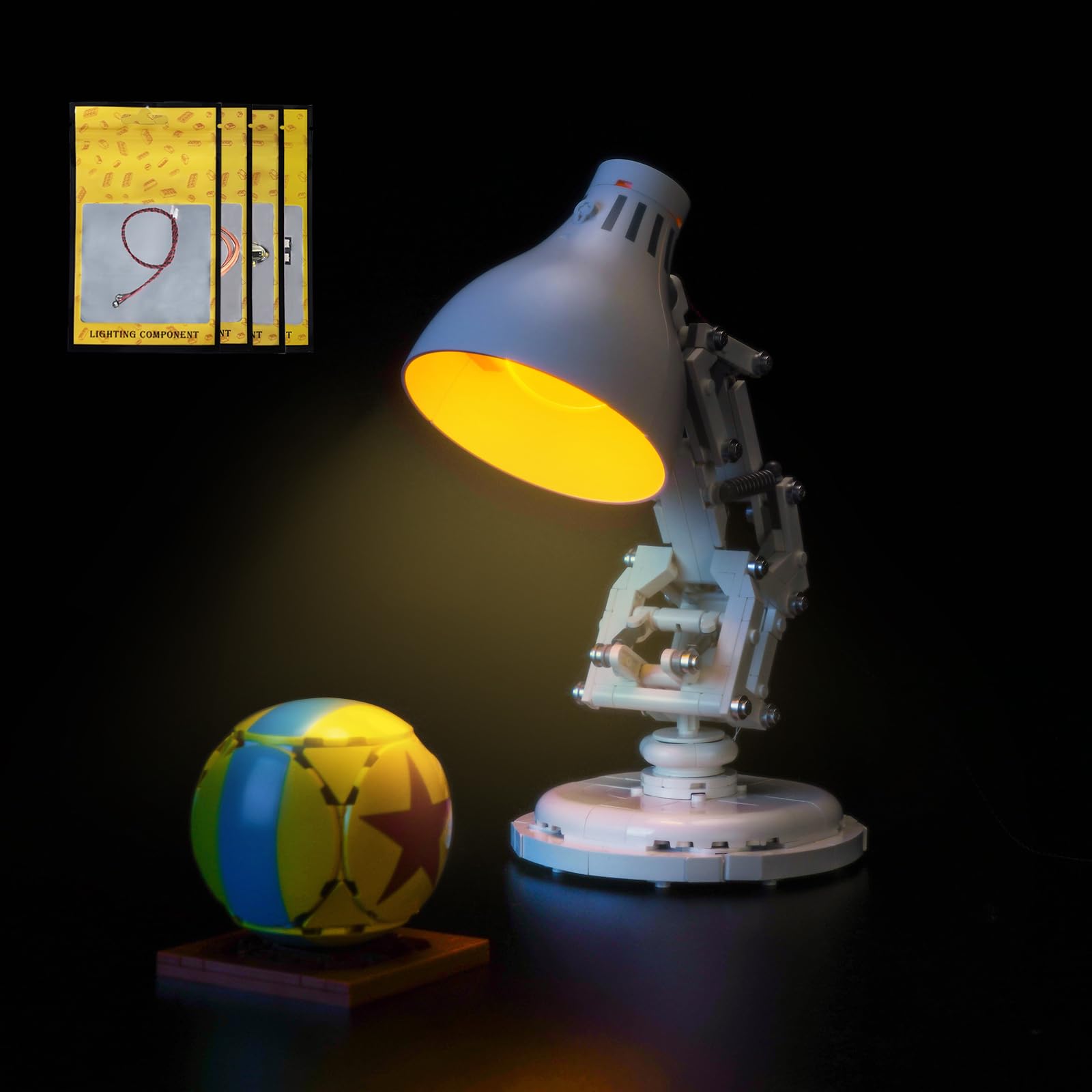 Gift-ready Brickshining Luxo Jr. packaging enhances LEGO fan experiences.