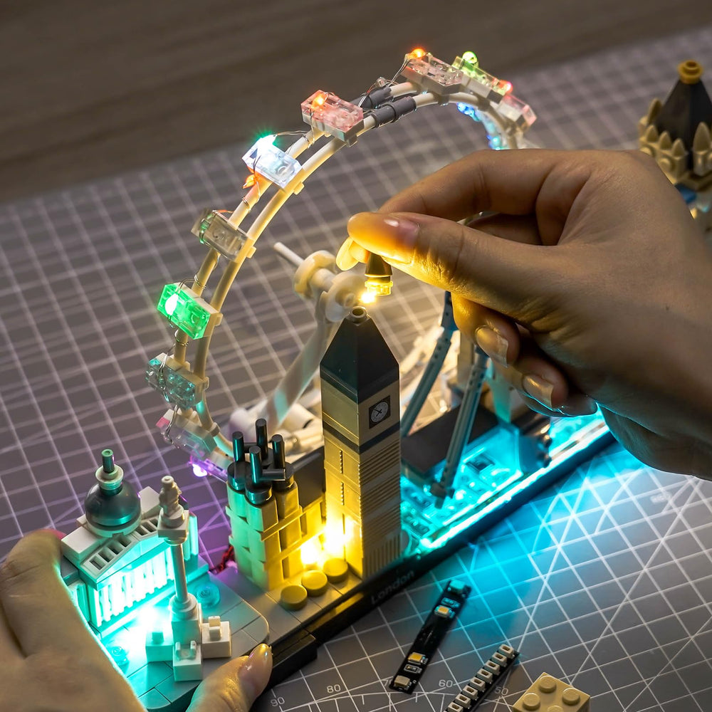 Brickshining model lighting accessory for 21034 elevates LEGO displays with a gentle glow.