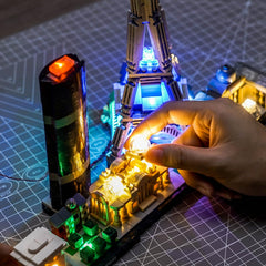 Brickshining LED lighting kit—installation close-up for a neat look.