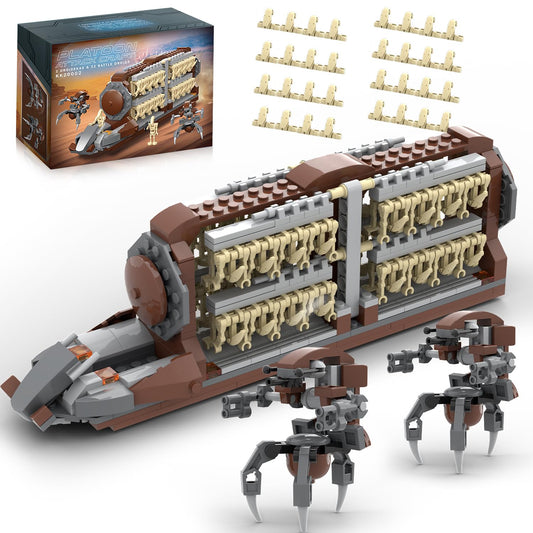 BrickTribe Battle Army Clone Platoon troop carrier in battle-ready colors for immersive play.