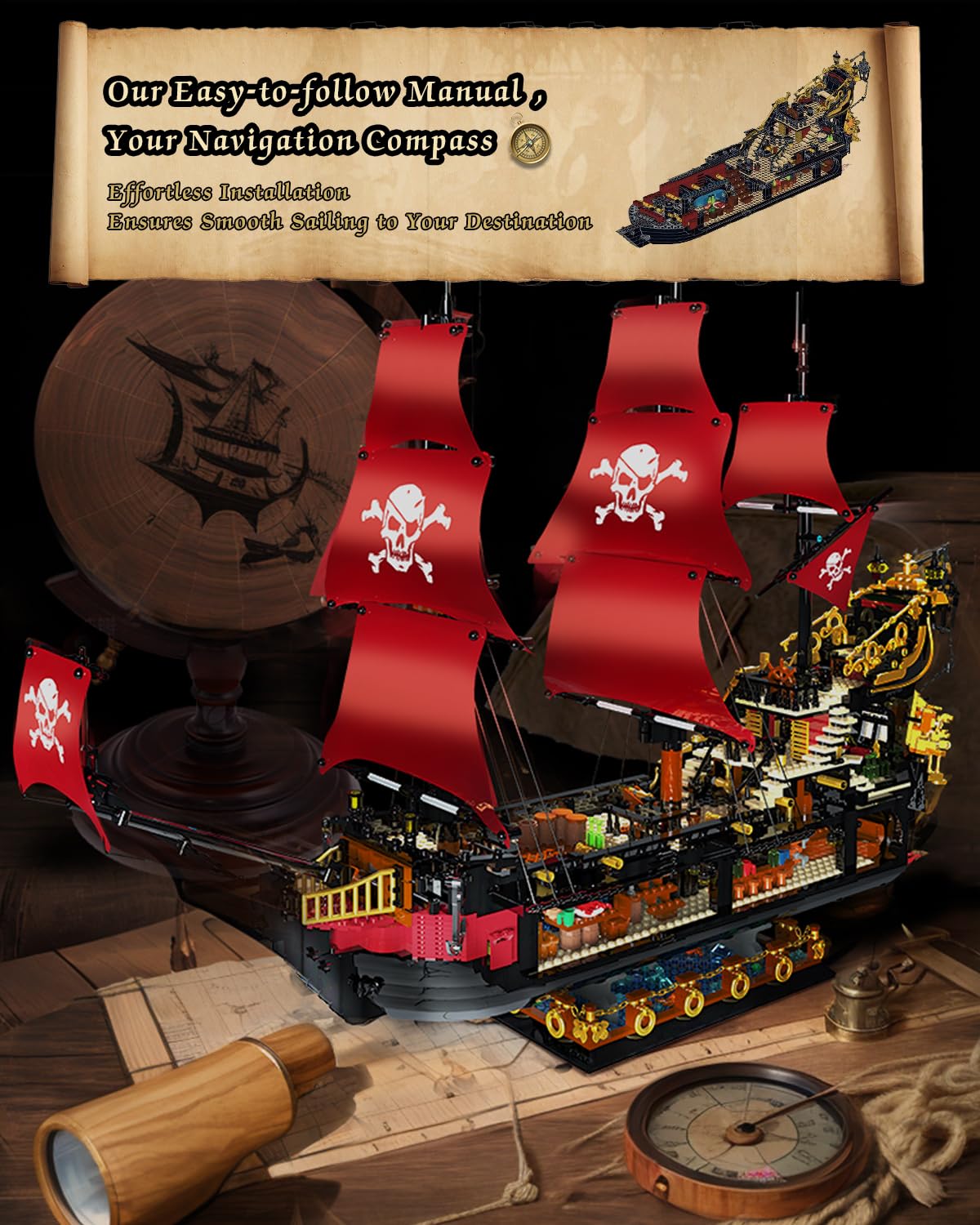 BrickTribe Captain's cabin interior to spark immersive storytelling