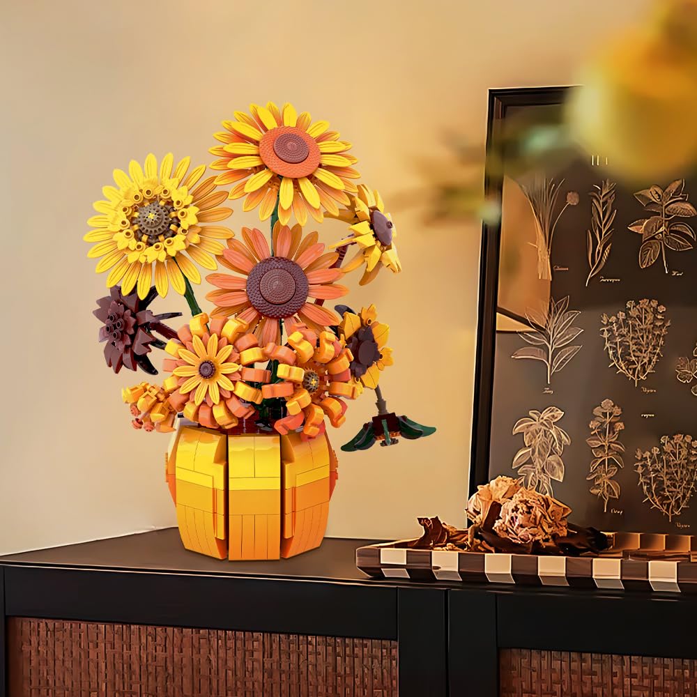 BrickTribe Gift-ready Sunflower Set – ideal for art lovers and thoughtful gifting.