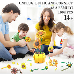 BrickTribe Lego-Compatible Sunflower Set – compatibility with bricks for versatile creativity.