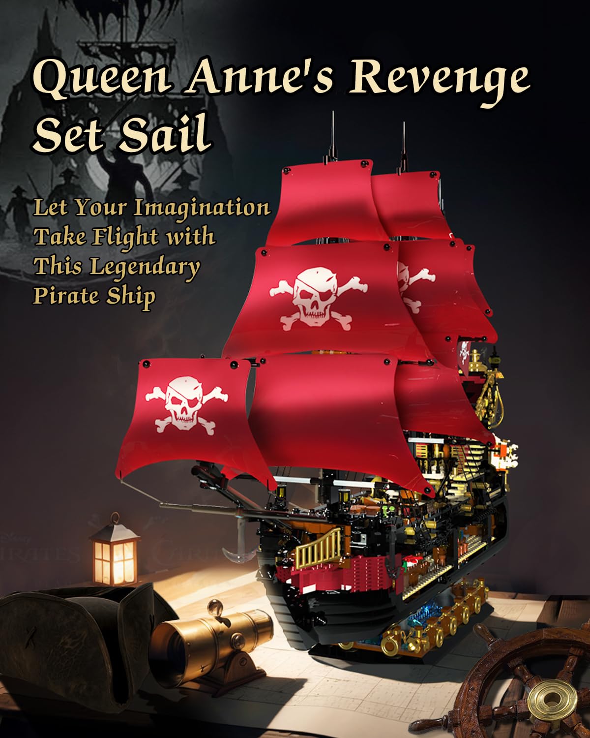 BrickTribe Pirate Ship instruction guide image for step-by-step building