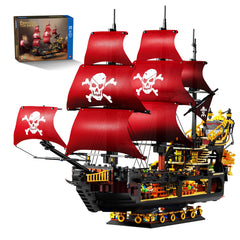 BrickTribe Queen Anne's Revenge front view ideal for shelf display
