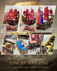 BrickTribe Queen Anne's Revenge mast and rigging close-up for focused building
