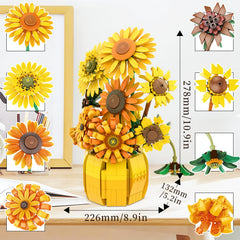 BrickTribe Sunflower Details – vivid textures captured for immersive LEGO-compatible crafting.