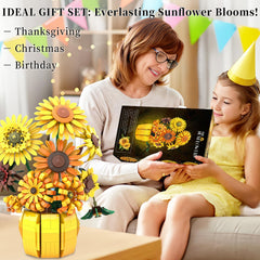 BrickTribe Van Gogh Sunflowers – vibrant 1:1 blooms brighten any room.