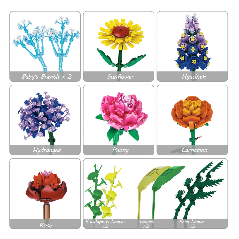 BrickTribe wildflower bouquet pieces ready for creative arrangement
