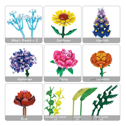 BrickTribe wildflower bouquet pieces ready for creative arrangement