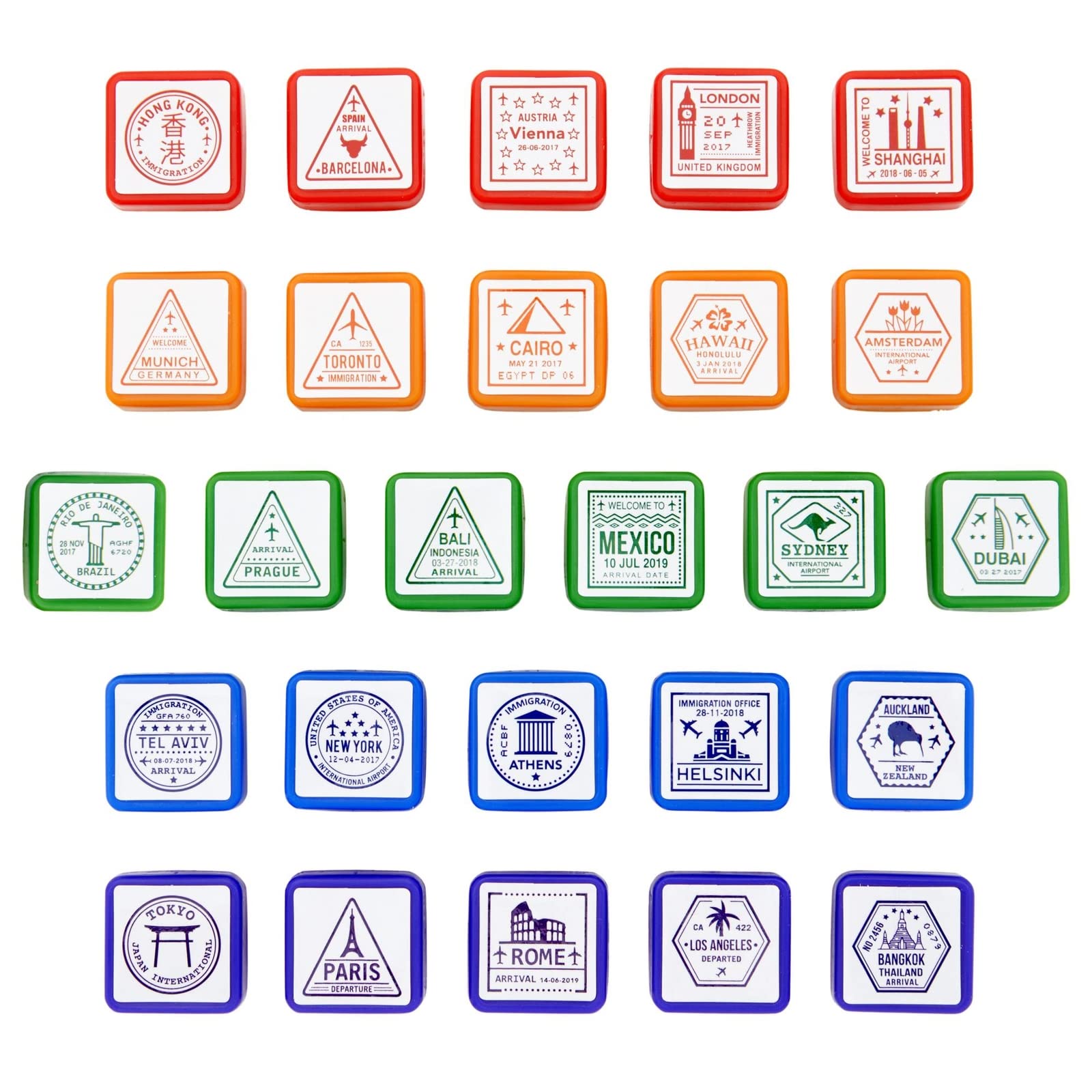 Bright Creations passport stamps Bangkok for creative travel journaling and scrapbook personalization.