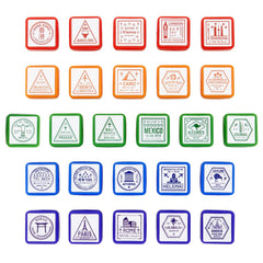 Bright Creations passport stamps Bangkok for creative travel journaling and scrapbook personalization.