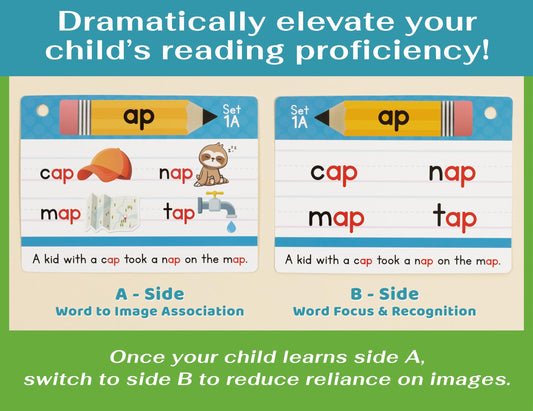 Bright Seed Phonics Flash Cards rings set for organized, progressive sorting practice.