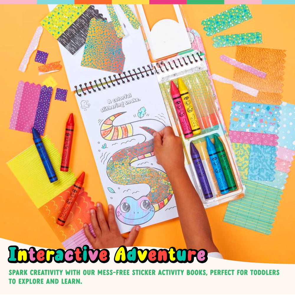 Bright Stripes eight-pack chunky crayons for easy grip and vivid coloring