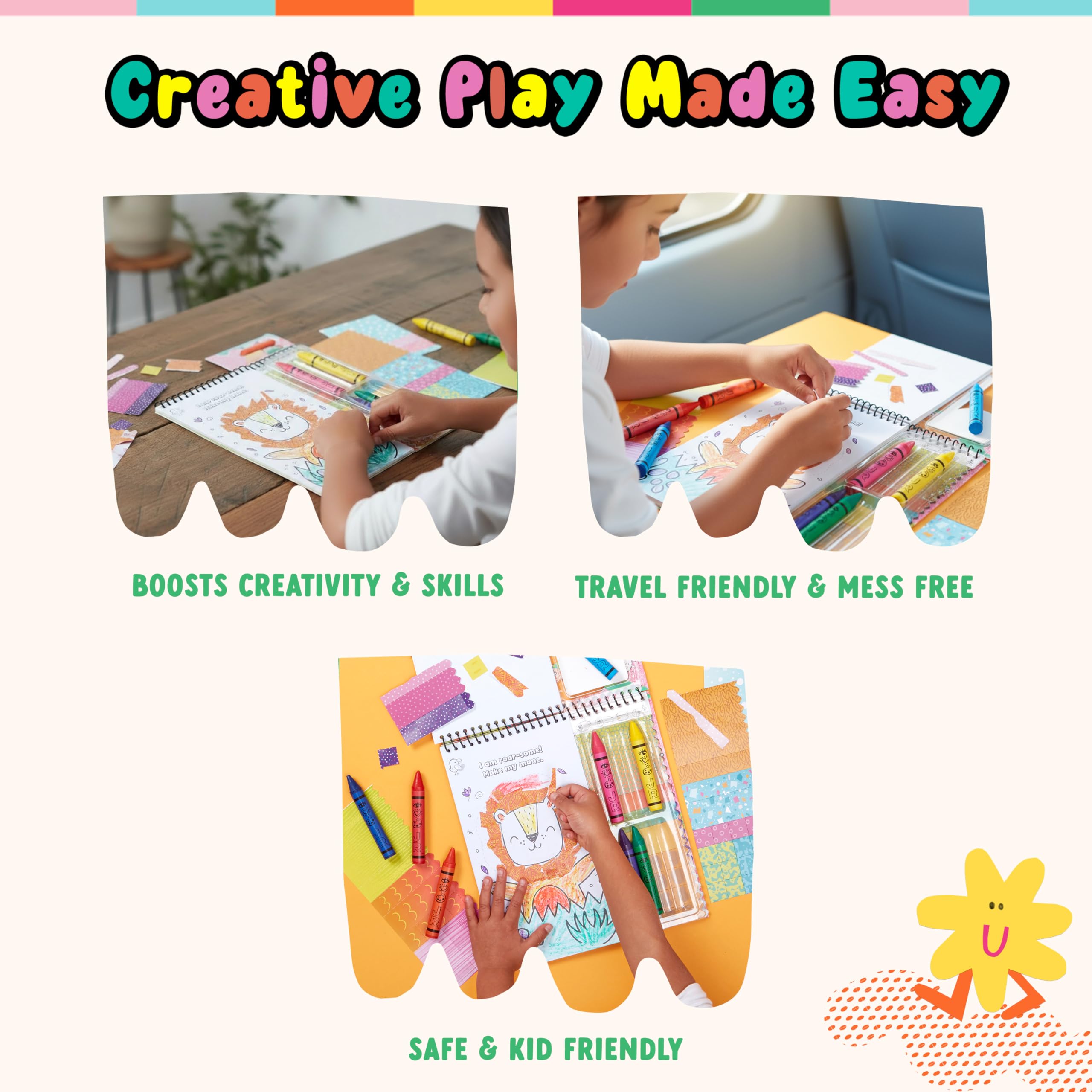 Bright Stripes coloring book pages inspiring creativity on the go