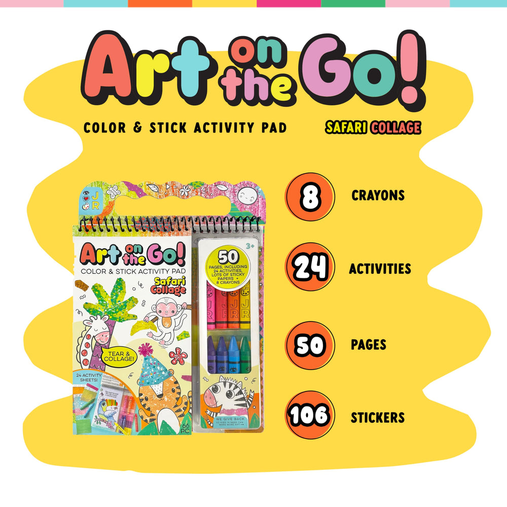 Bright Stripes jungle theme stickers sheets ready for mess-free sticker play