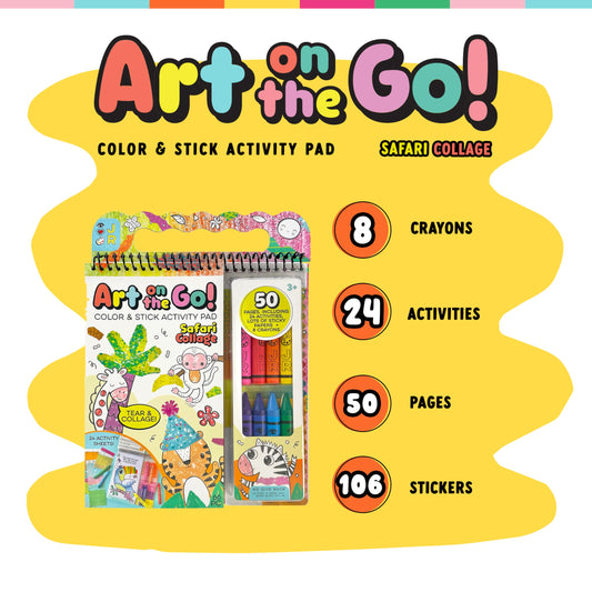 Bright Stripes jungle theme stickers sheets ready for mess-free sticker play