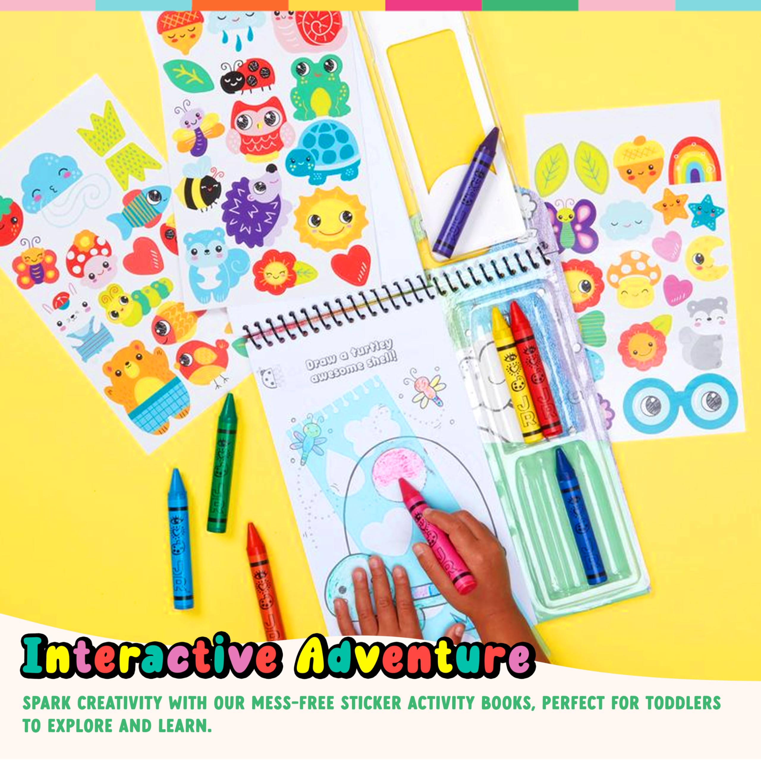 Bright Stripes Nature Theme Travel Kit stencil supports guided drawing and tracing