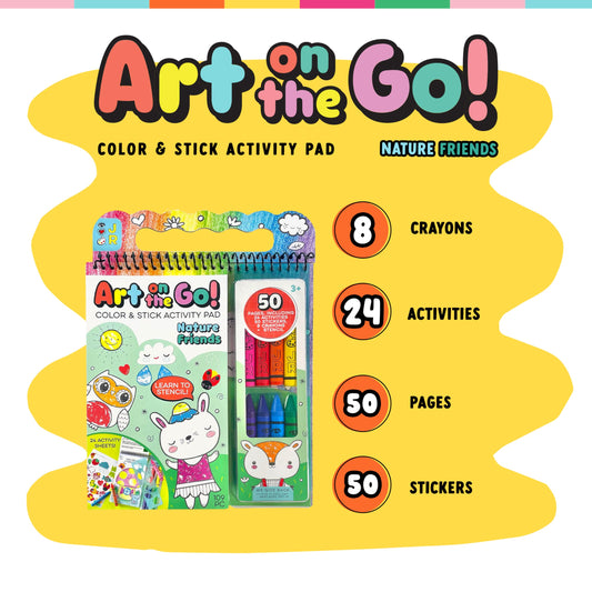 Bright Stripes Nature Theme Travel Kit sticker sheets spark imaginative play during travel