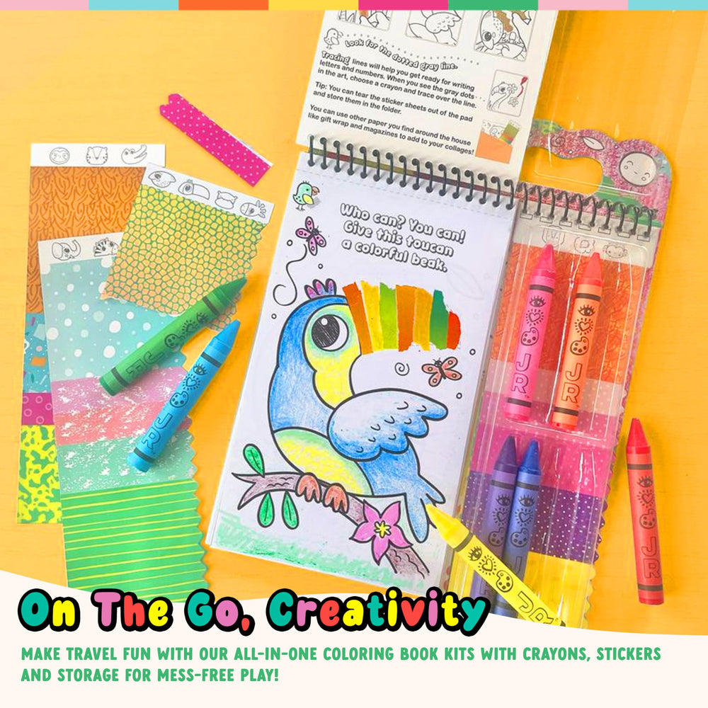 Bright Stripes tear and collage activity for versatile art projects