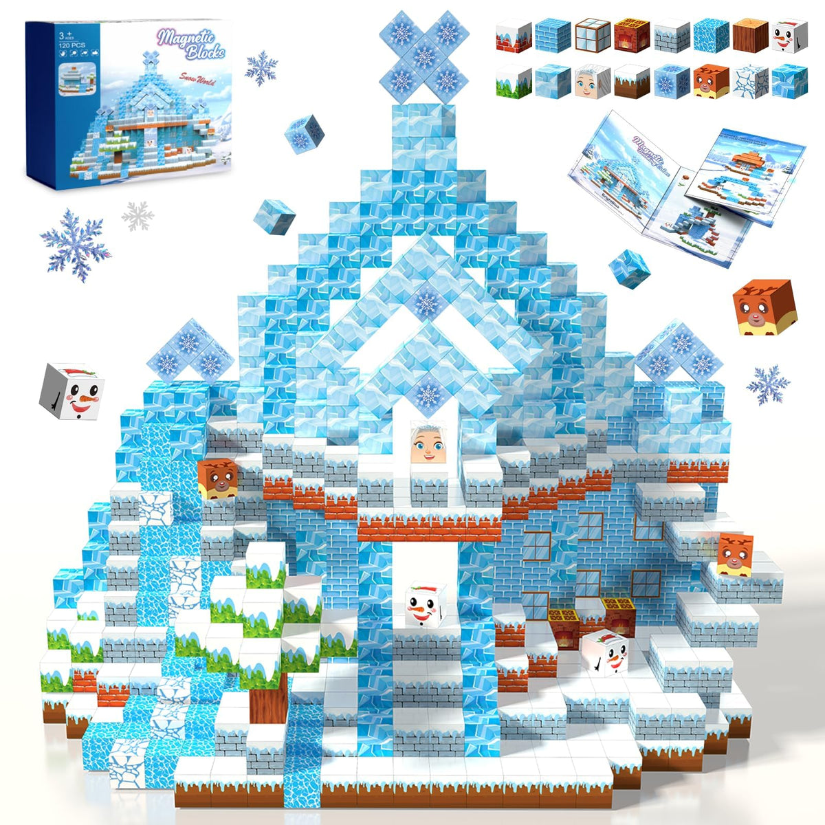 BrightBlox Ice-Castle blocks for imaginative castle assembly and learning.
