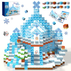 BrightBlox Ice-Castle blocks for imaginative castle assembly and learning.
