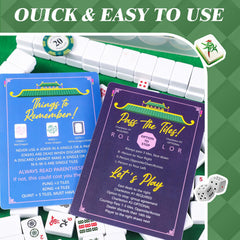 BrightRow Mahjong Shuffler 4-pack printed rules on both sides for reference