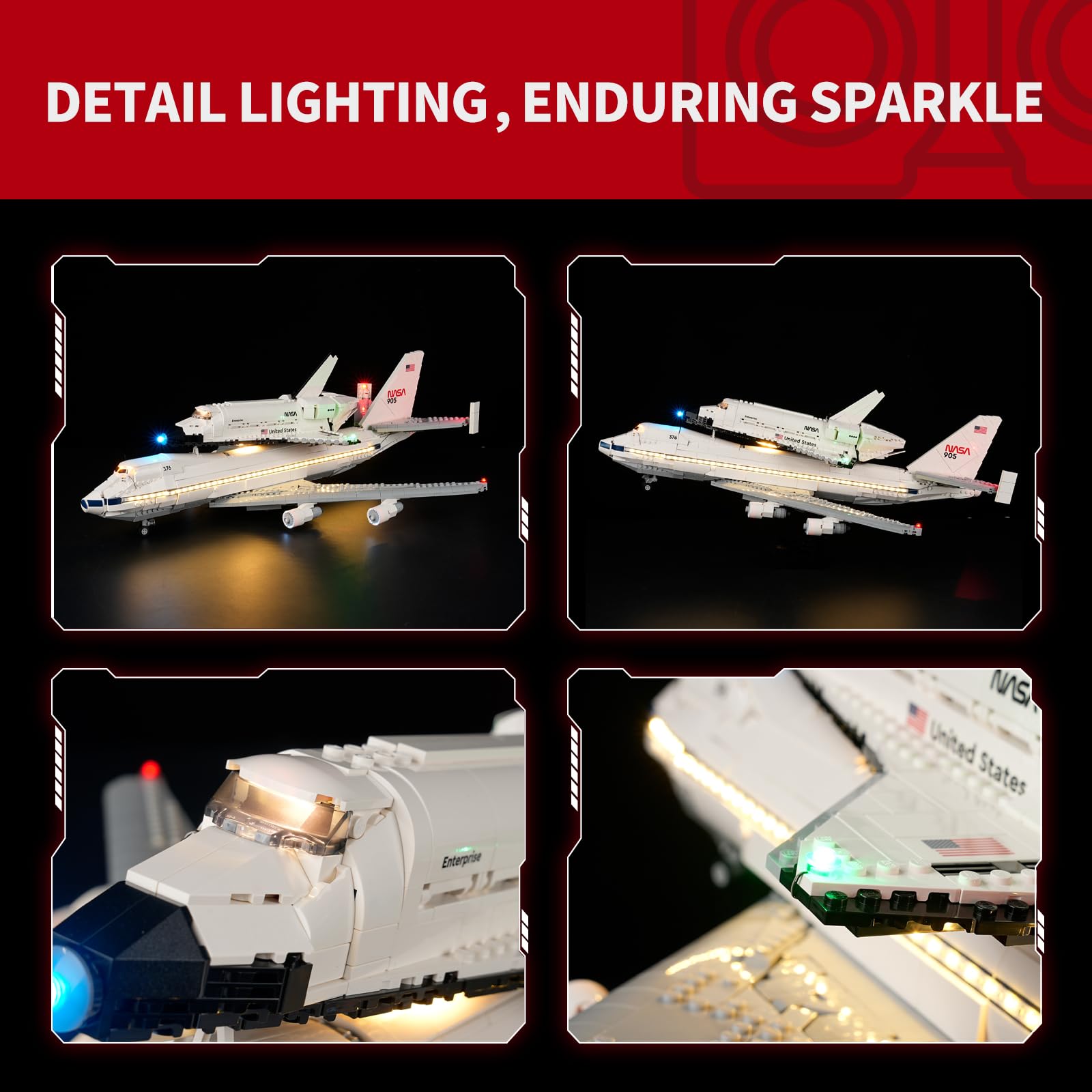 BRIKSMAX 2.0 light kit color effects add dynamic LED lighting.