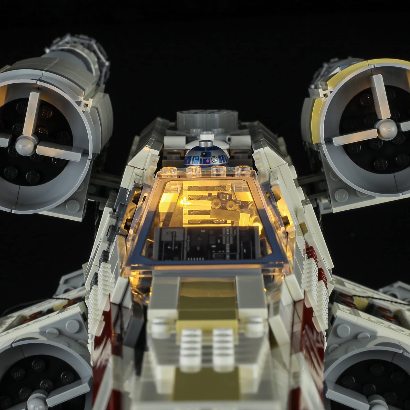 BRIKSMAX LED lighting kit for 75355 X-Wing step-by-step install guides simplify upgrades.