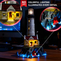 BRIKSMAX LED kit shows inside circuit with visible wiring for neat presentation.