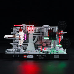 BRIKSMAX light for Death Star trench run diorama back view delivers balanced ambience