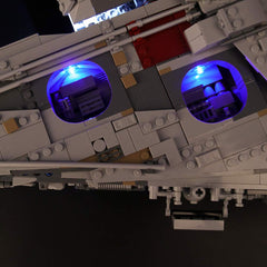 BRIKSMAX strip lights illuminate cockpit and engines for dramatic effect.