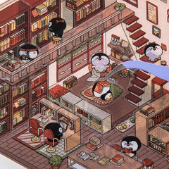 BRINTRUNG 4D house sticker living room scene 1 cozy decor ideas.