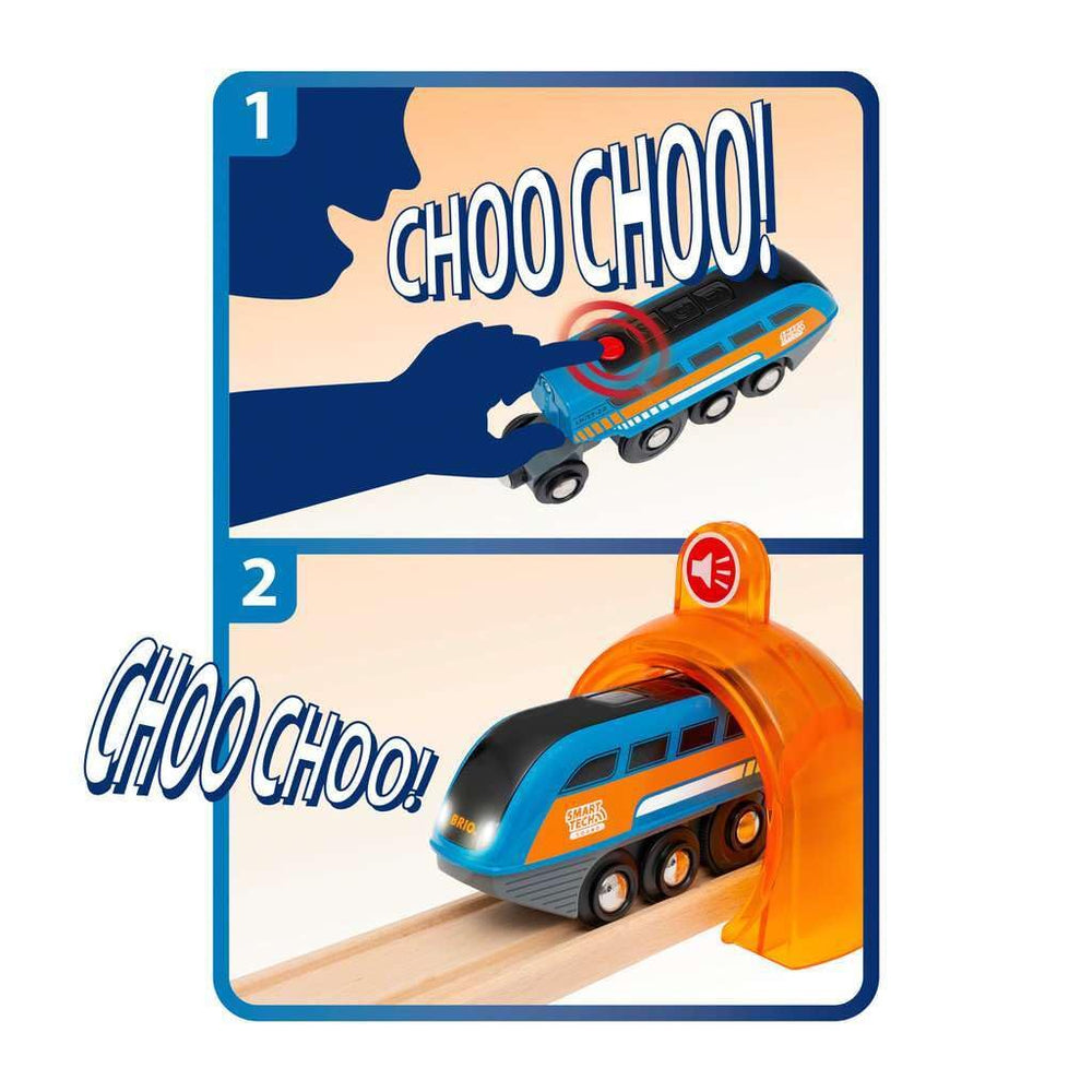 BRIO 33971 orange Sound Action Tunnel triggers playback for storytelling
