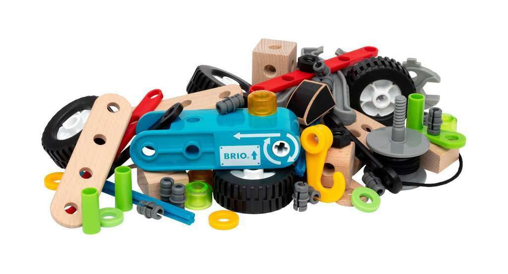 BRIO Builder play components unlock creative building possibilities.