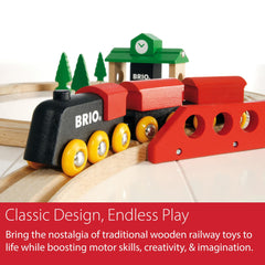 BRIO Classic Figure 8 set track sections enable easy, durable layouts